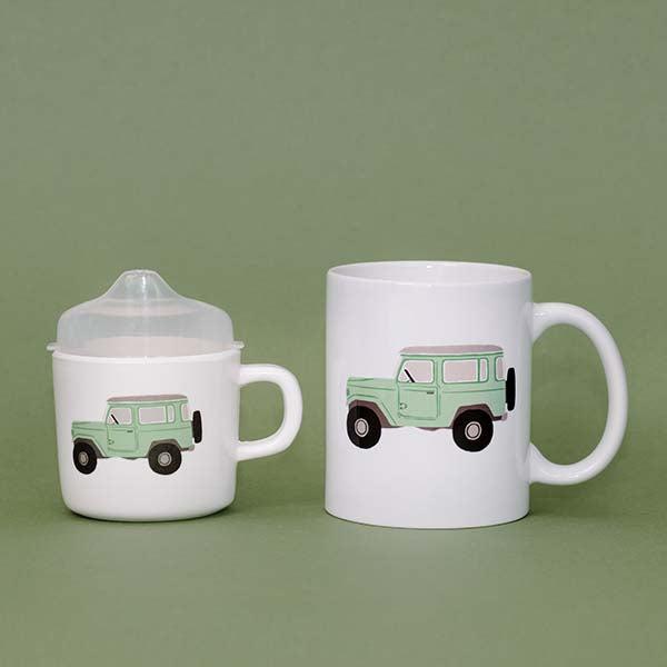 Helmsie Vintage Truck Two of a Kind Cup Set