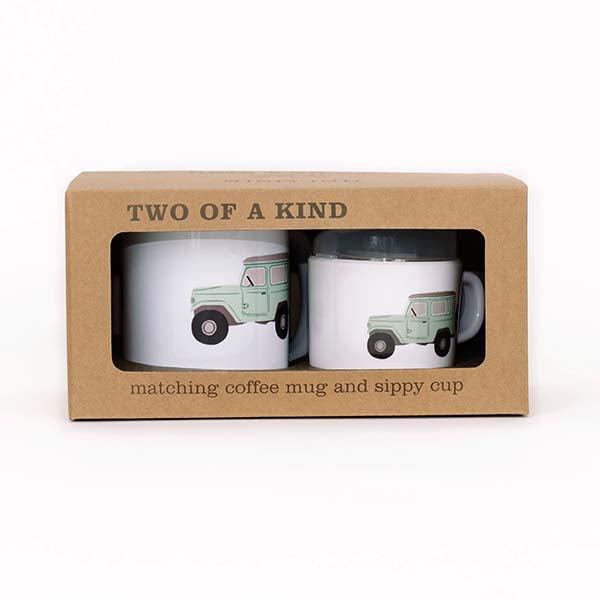 Helmsie Vintage Truck Two of a Kind Cup Set