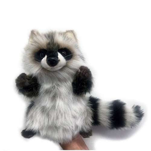 Hansa Creation Realistic Plush Animal Puppet Raccoon 19”H