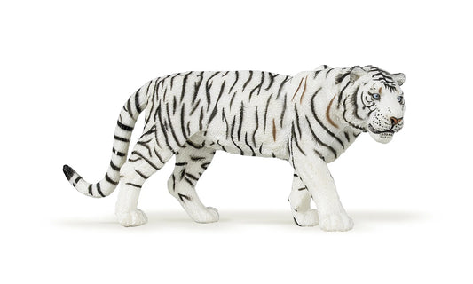 Papo France Hand Painted Realistic White Tiger Figurine Toy