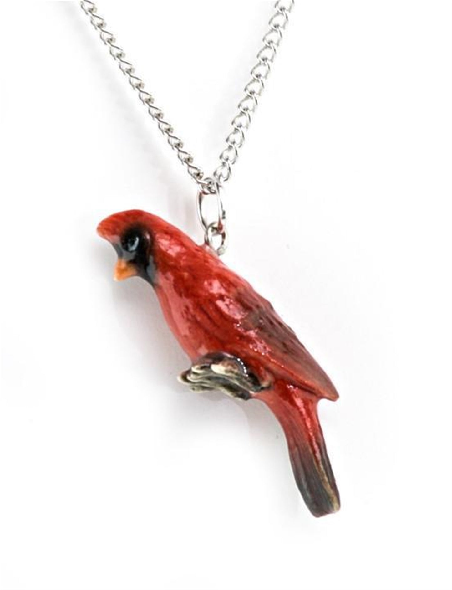 Little Critterz Cardinal Pendant Porcelain Jewelry