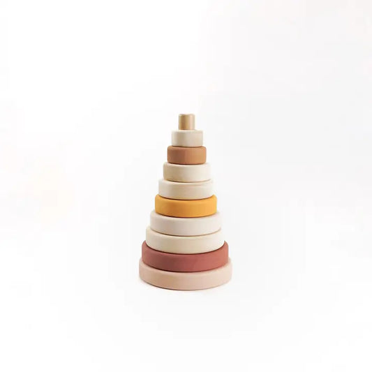 SABO Concept Wooden Ring Stacker Toy Stacking Baby Gift For Little Girls