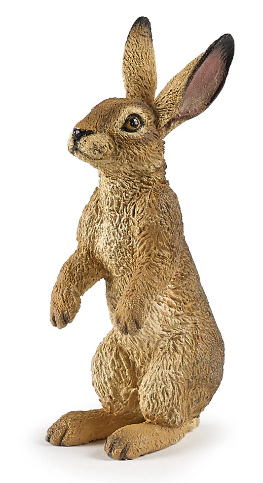 Papo France Hand Painted Realistic Standing Hare Figurine Toy