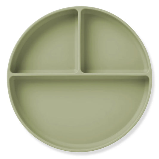 Ali+Oli Silicone Divided Suction Plate (Sage)