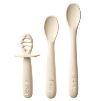 Ali+Oli (3-pc) Multi Stage Spoon Set for Baby (Coco) 6m+