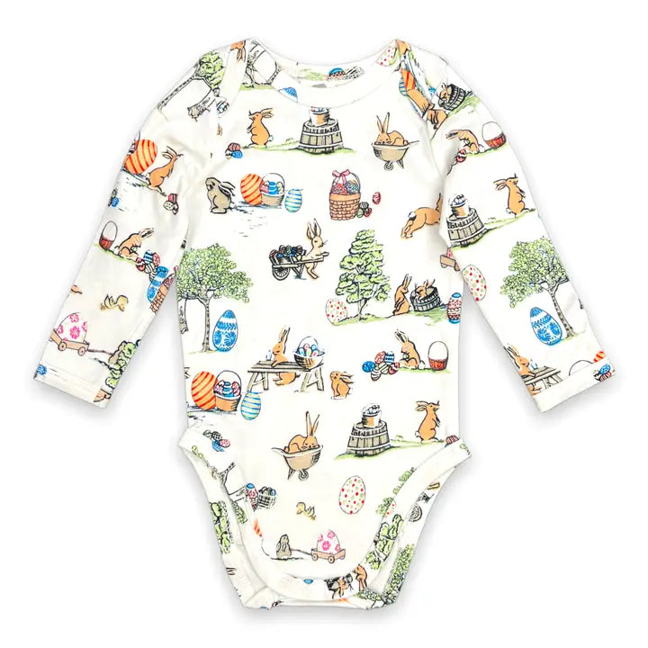 Pink Elephant Brands Long Sleeve Bodysuit - Egg Hunt