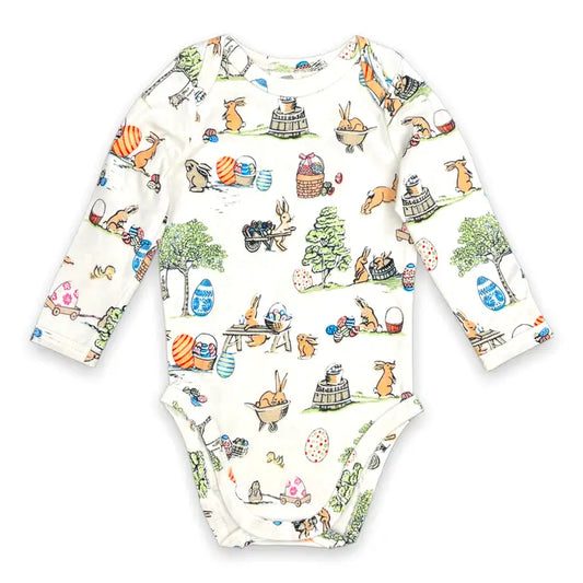 Pink Elephant Brands Long Sleeve Bodysuit - Egg Hunt