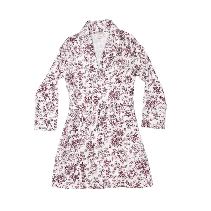 Pink Elephant Brands Women's Just Relax Robe - Boysenberry Floral Toile