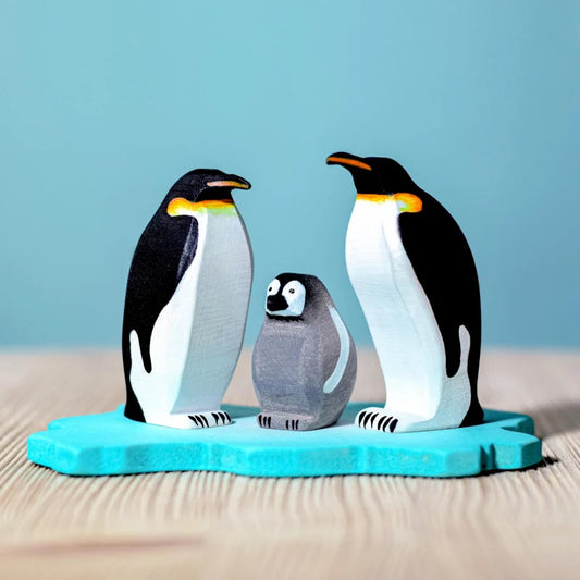 Bumbu Toys Wooden Penguins & Ice Floe SET