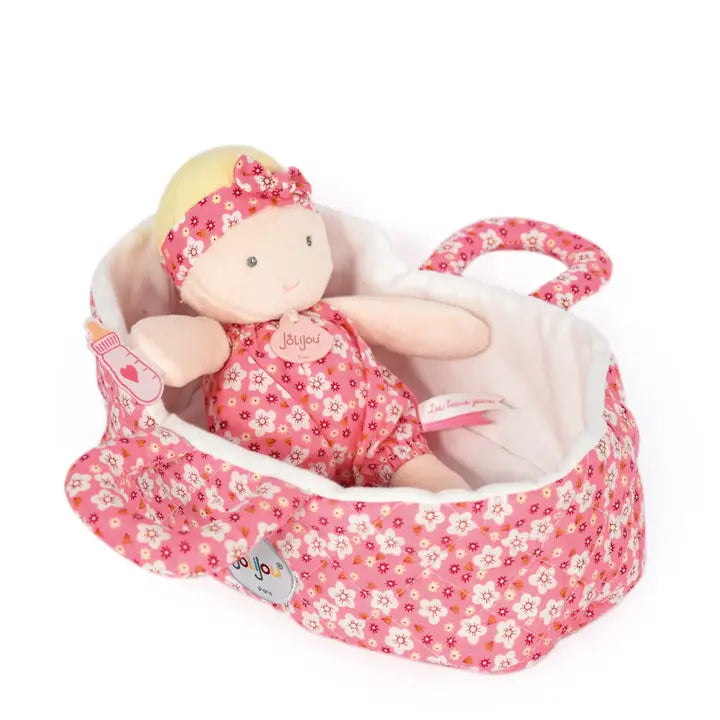 Doudou Et Compagnie Jolijou Soft Doll with Carrycot - Marylou