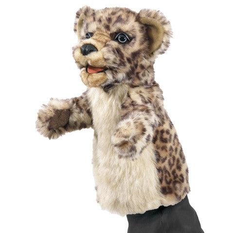 Folkmanis Puppets Realistic Plush Animal Leopard Cub Stage Puppet 14"T