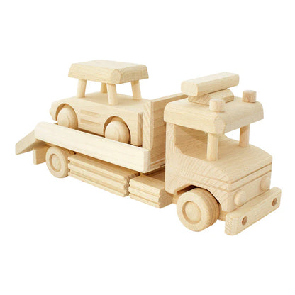 Bartu Wooden Tow Truck With Car - Jackson ✨ Available for Engraving!