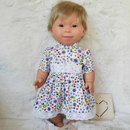 Tyber Baby Doll Girl with Down Syndrome - Blonde