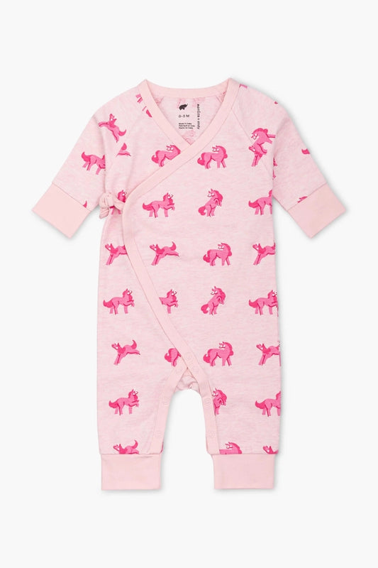 Monica + Andy Kimono Tie One-Piece - Pink Unicorns