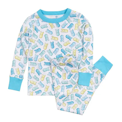 Magnolia Baby Peep-Tastic! Long Pajamas - Light Blue