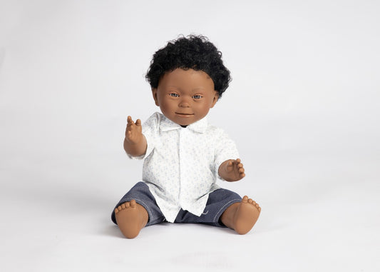 Tyber Baby Doll Boy with Down Syndrome - African