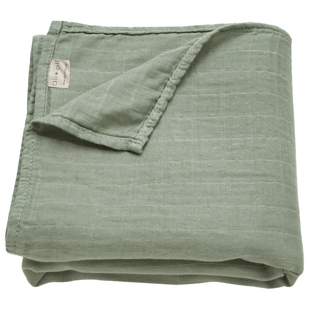 Ali+Oli Muslin Swaddle Blanket (Apple)