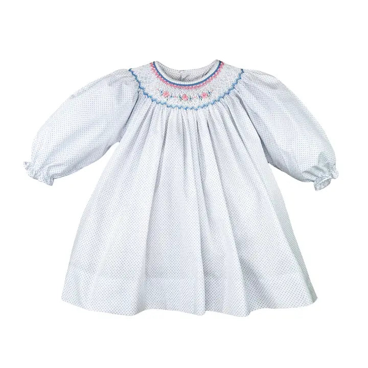 Petit Ami & Zubels Long Sleeve Dress with Bishop Smocking