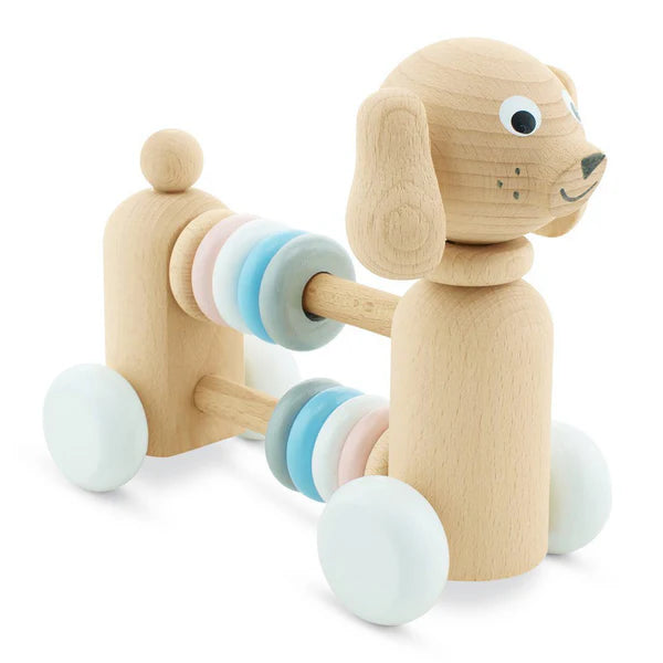 Miva Vacov Wooden Dog With Beads - Layla ✨ Available for Engraving!