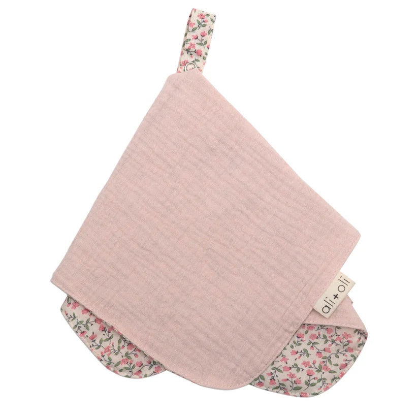 Ali+Oli Pacifier Blanket Holder (Pink Flowers)