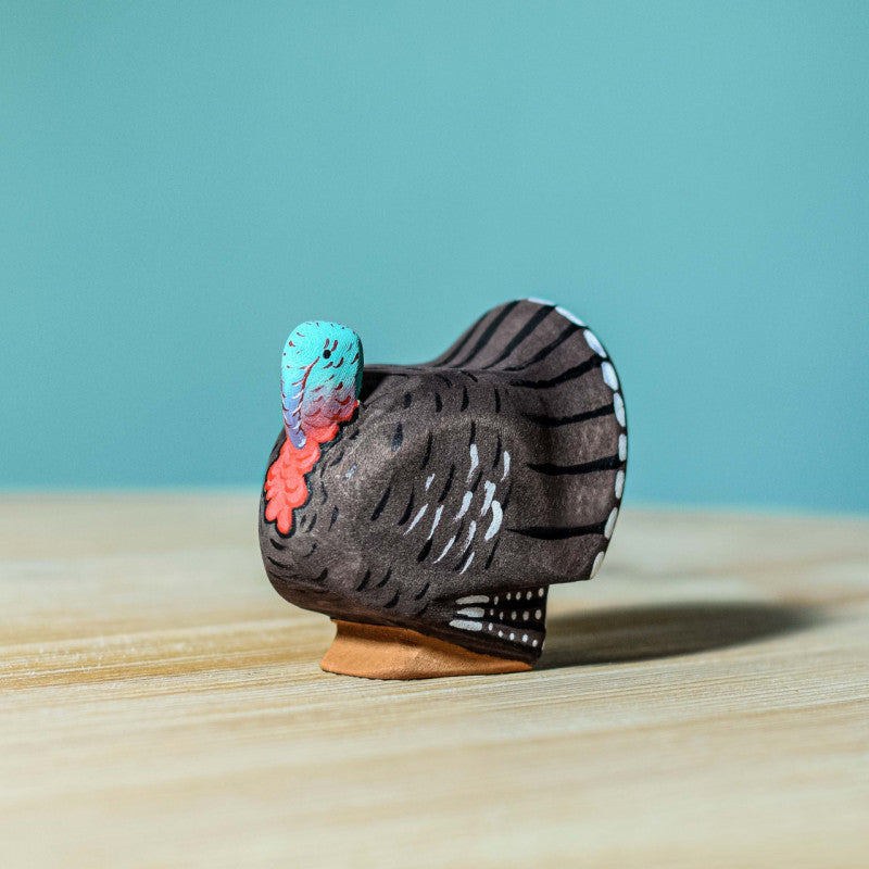 Bumbu Toys Handcrafted Wooden Turkey Figurine