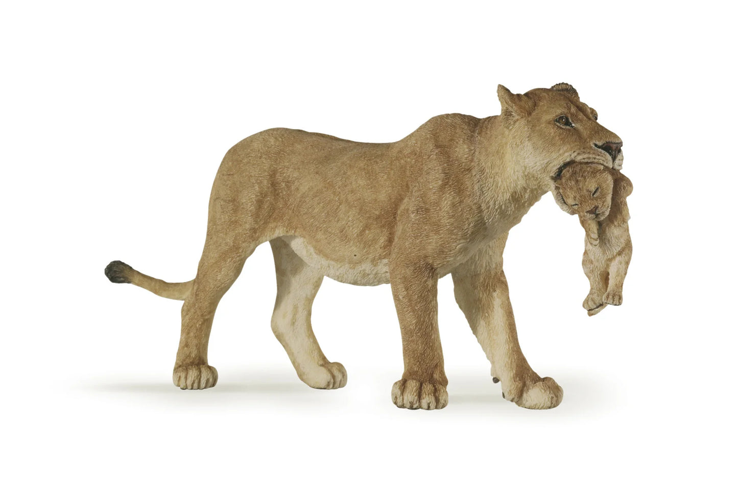 Papo France Hand Painted Realistic Lioness With Cub Figurine Toy