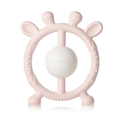 Ali+Oli Giraffe Teether and Rattle (Pink)