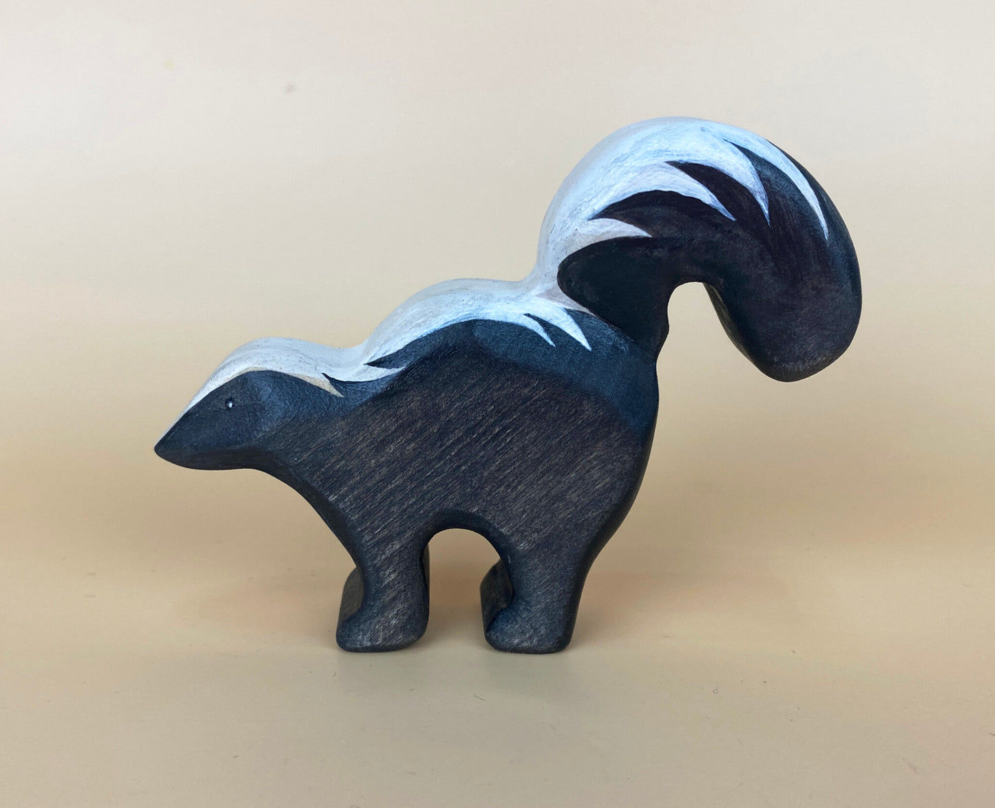 Green Taiga Toys Handmade Wooden Skunk