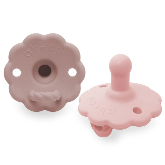 Ali+Oli Pacifier Set Flower (Blush & Pink)