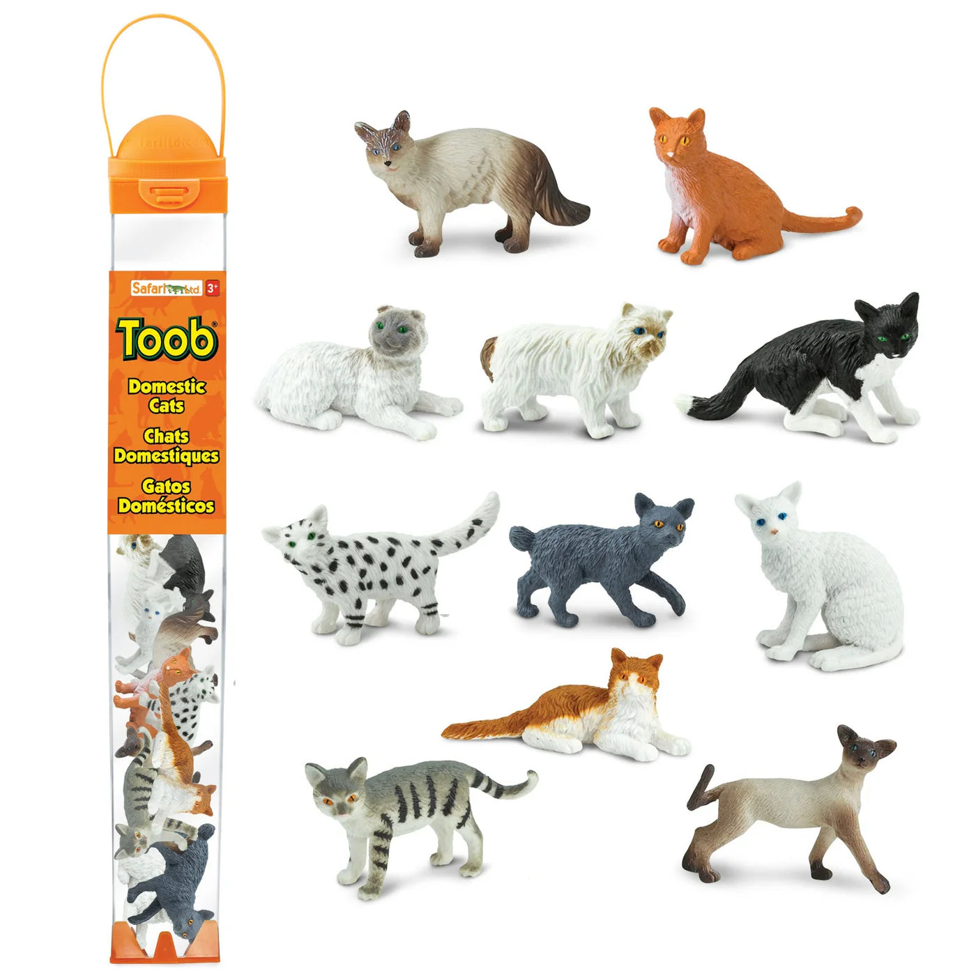 Safari Ltd Domestic Cat Figurines TOOB