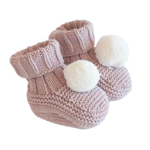 Alimrose Pom Pom Baby Socks Petal