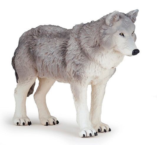 Papo France Hand Painted Realistic Large Wolf Figurine Toy