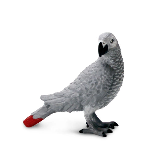 Safari Ltd African Gray Parrot Toy Figure