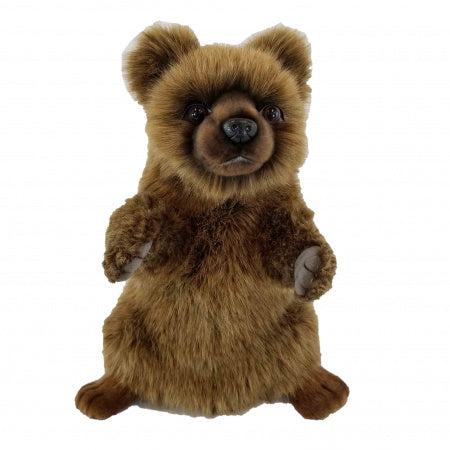 Hansa Creation Realistic Plush Animal Brown Bear Puppet 13"