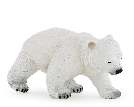 Papo France Hand Painted Realistic Walking Polar Bear Cub Figurine Toy