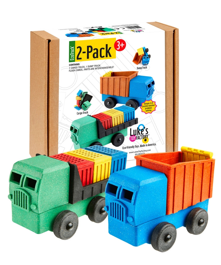 Luke's Toy Factory Cargo and Dump Truck 2 Pack