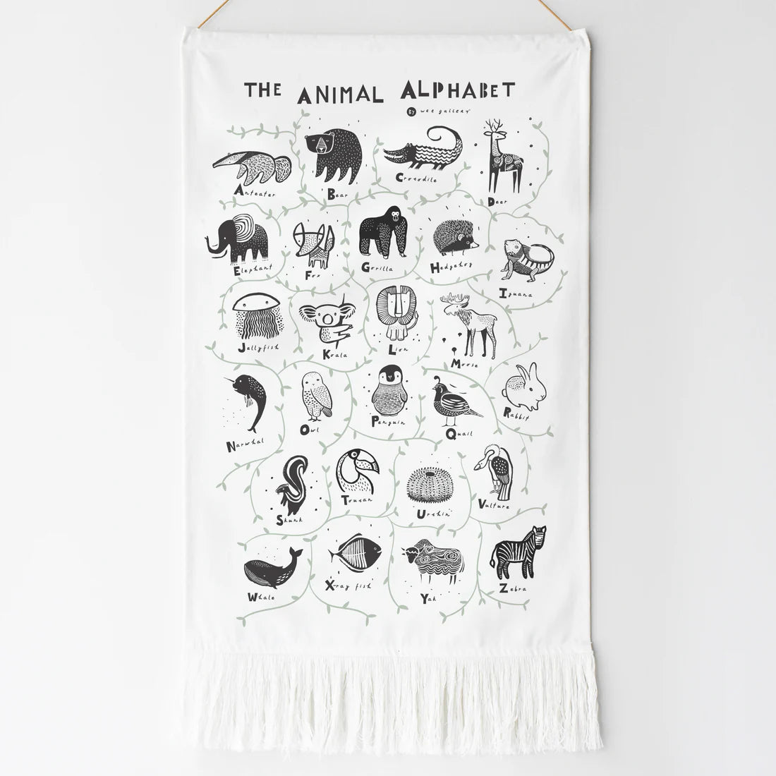 Wee Gallery Animal Alphabet Tapestry