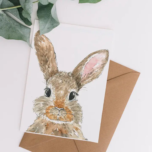 WLDFLWR Studio Bunny Blank Greeting Card