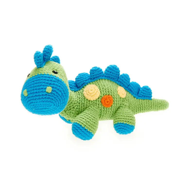 Pebble Stegosaurus Plush Dino - Green