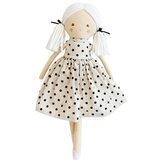 Alimrose Frankie Doll - Black Linen Spot