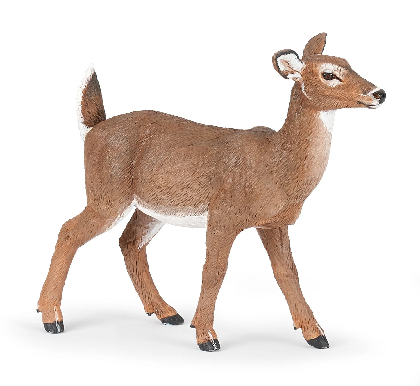 Papo France Hand Painted Realistic White-Tailed Doe Figurine Toy