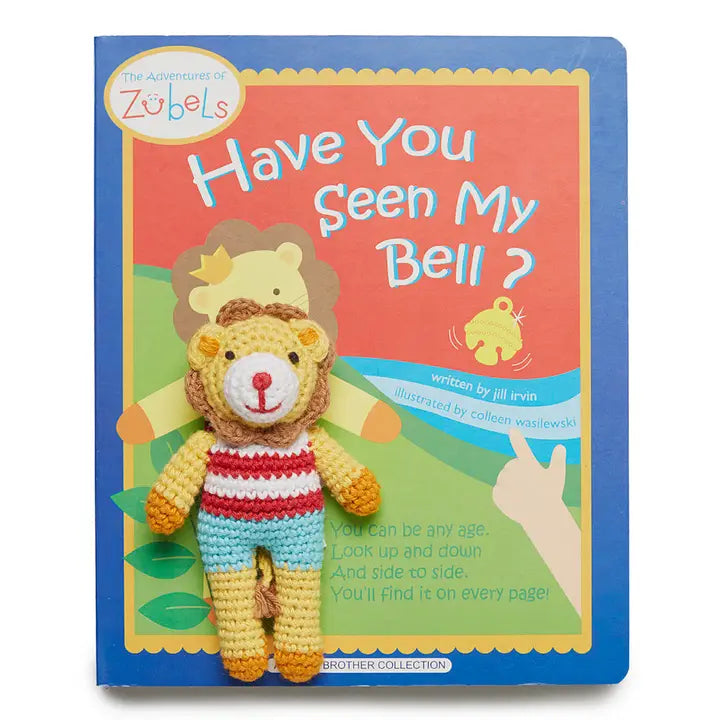 Petit Ami & Zubels 'Have You Seen My Bell?' Board Book & Toy