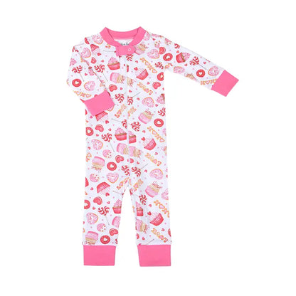 Magnolia Baby Xoxo Sweets Zipper Pajamas