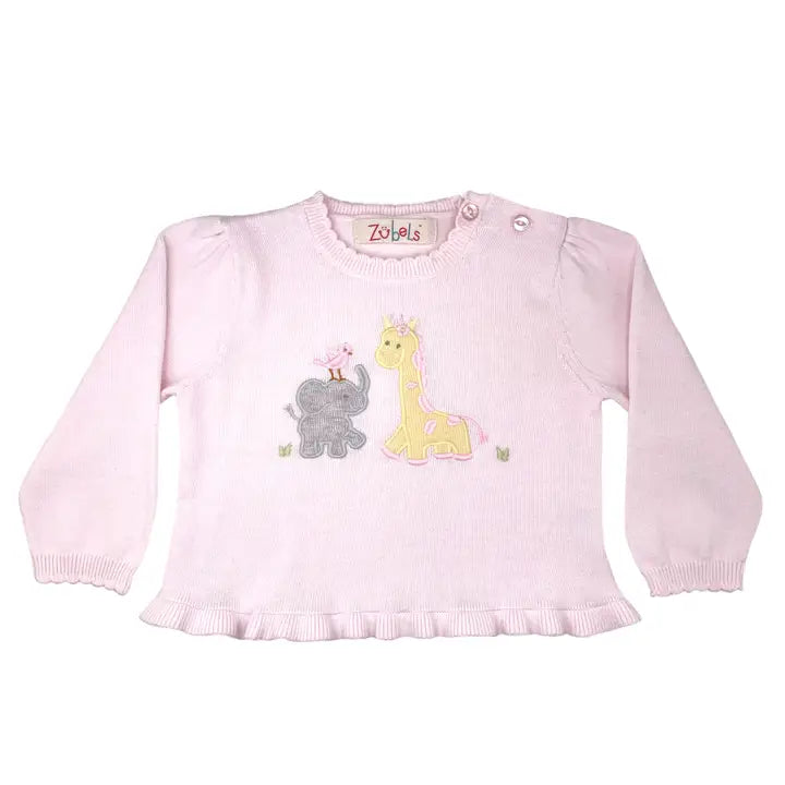 Petit Ami & Zubels Safari Lightweight Knit Sweater in Pink