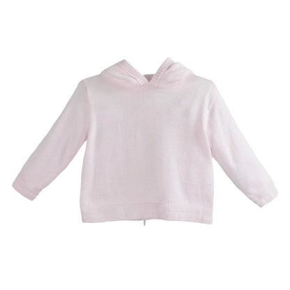 Petit Ami & Zubels Back Zip Hooded Cardigan - Pink