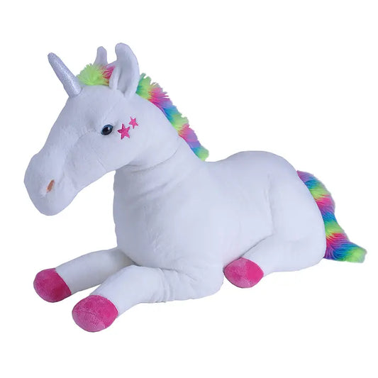 Wild Republic Jumbo Unicorn White Stuffed Animal 30"