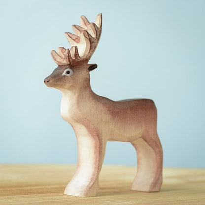 Bumbu Toys Handcrafted Wooden Reindeer Figurine