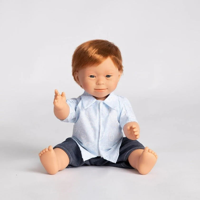 Tyber Baby Doll Boy with Down Syndrome - Redhead