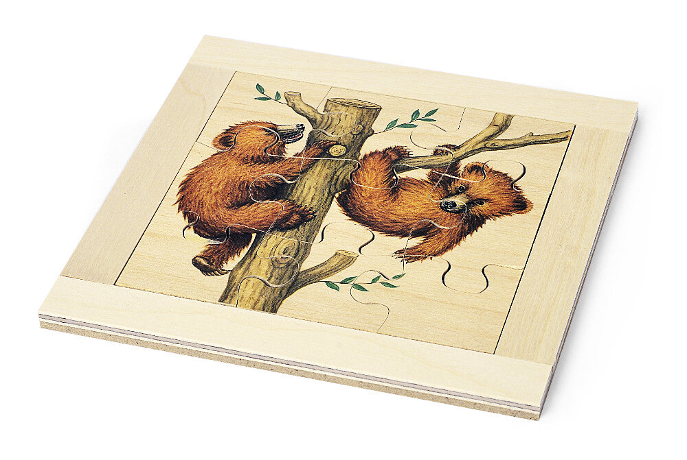 Atelier Fischer Wooden 9-Piece Puzzle, Little Bears in Tree