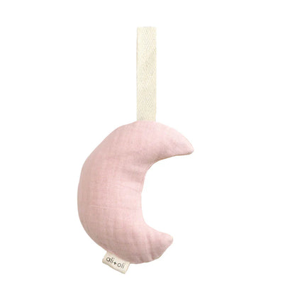 Ali+Oli Plush Moon Pacifier Holder (Pink)